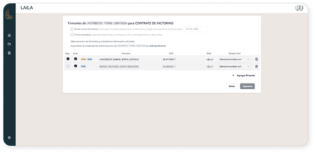 Flujo de documentos para onboarding legal en LAILA